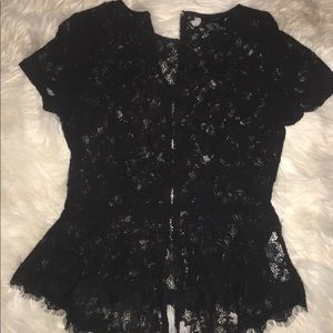 Lace black top! Never worn